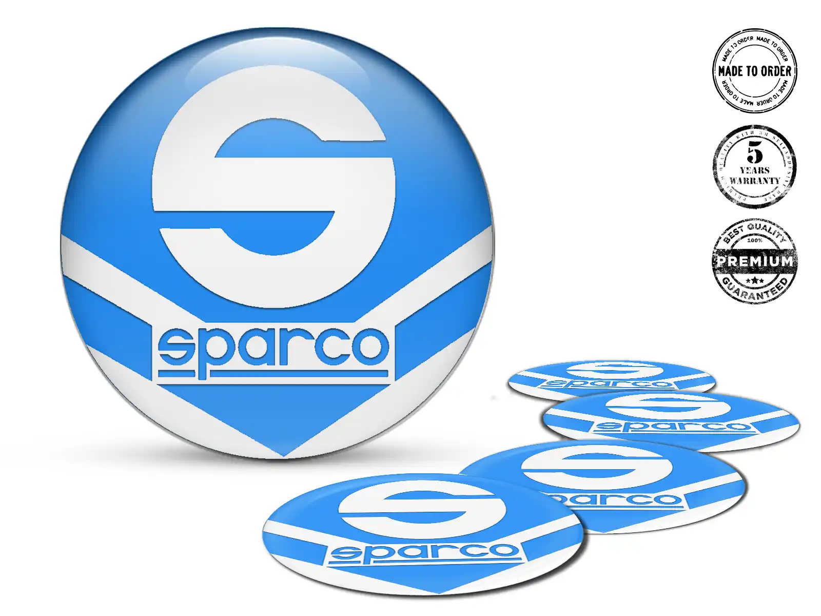 Sparco Pegatinas de Aro para Autos Logos de Cúpula Elegante